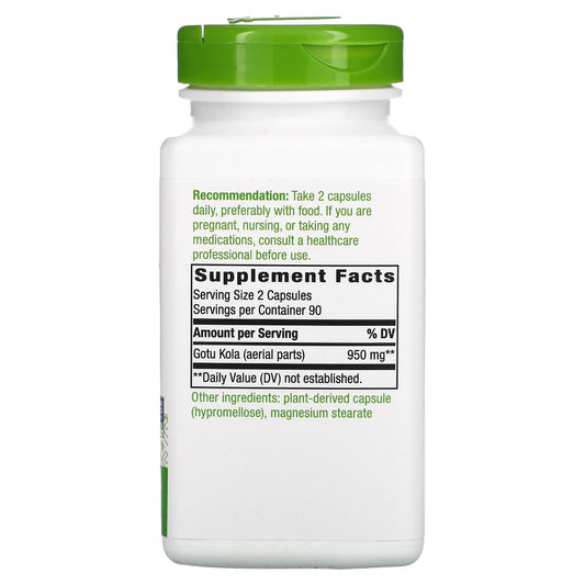Nature's Way, Gotu Kola Herb, 475 mg, 180 Vegan Capsules