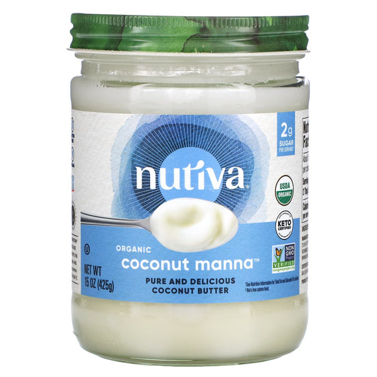 Nutiva-Organic Coconut Manna-Pure and Delicious Coconut Butter-15 oz (425 g)