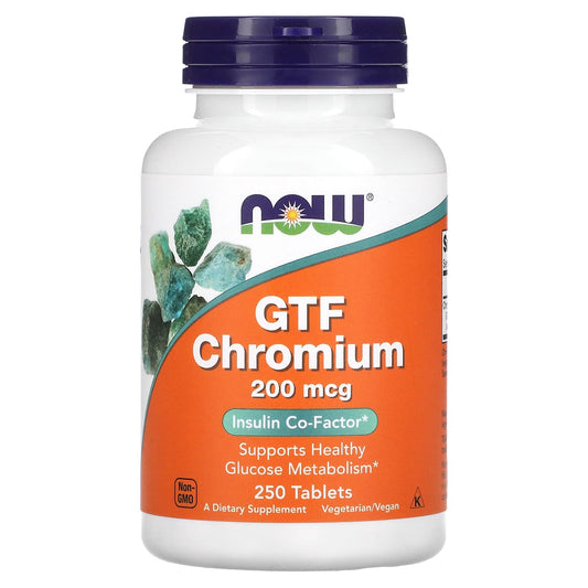 NOW Foods-GTF Chromium-200 mcg-250 Tablets