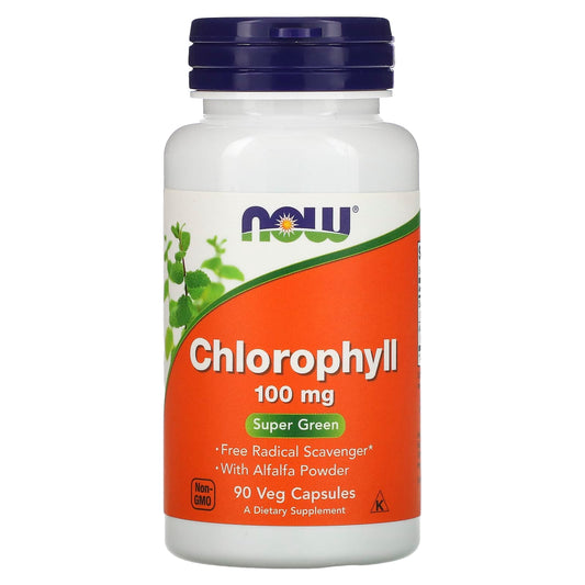 NOW Foods-Chlorophyll-100 mg-90 Veg Capsules