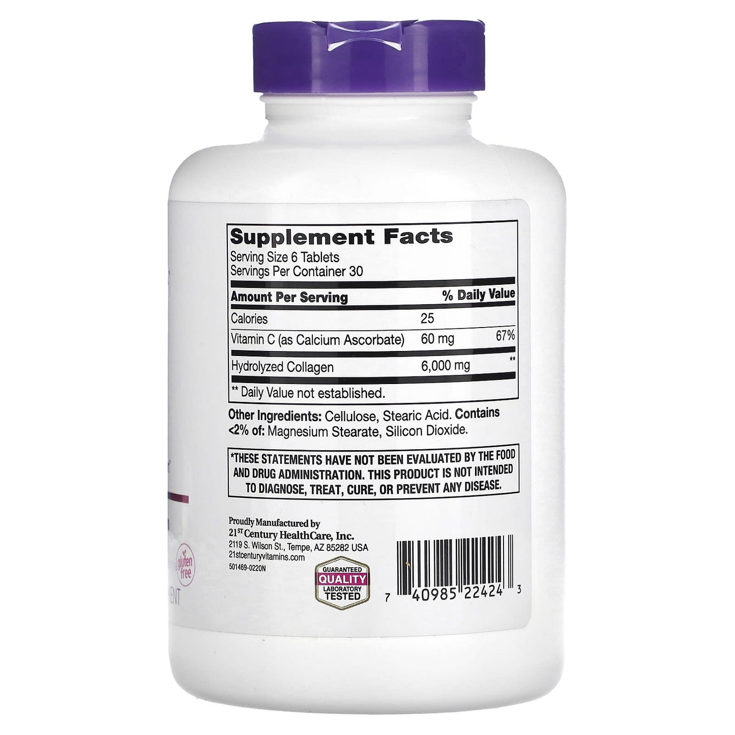 21st Century, Super Collagen Plus Vitamin C, 6,000 mg, 180 Tablets (1,000 mg per Tablet)