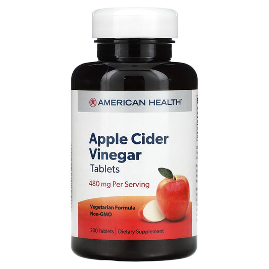 American Health-Apple Cider Vinegar-480 mg-200 Tablets (240 mg per Tablet)