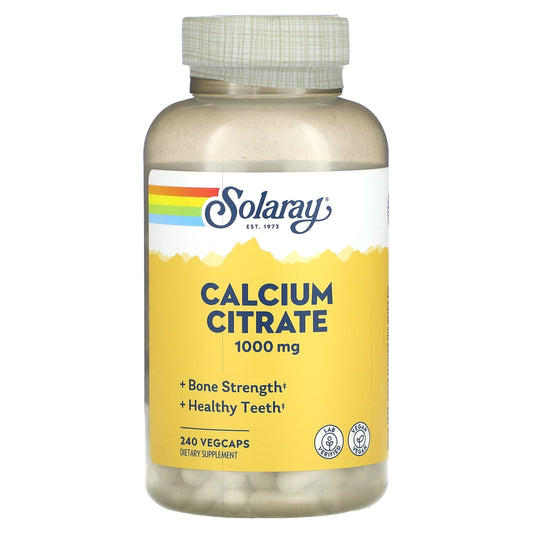 Solaray-Calcium Citrate-1,000 mg-240 VegCaps (250 mg per Capsule)