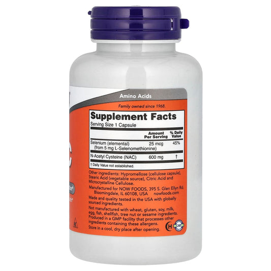 NOW Foods, NAC with Selenium, 100 Capsules