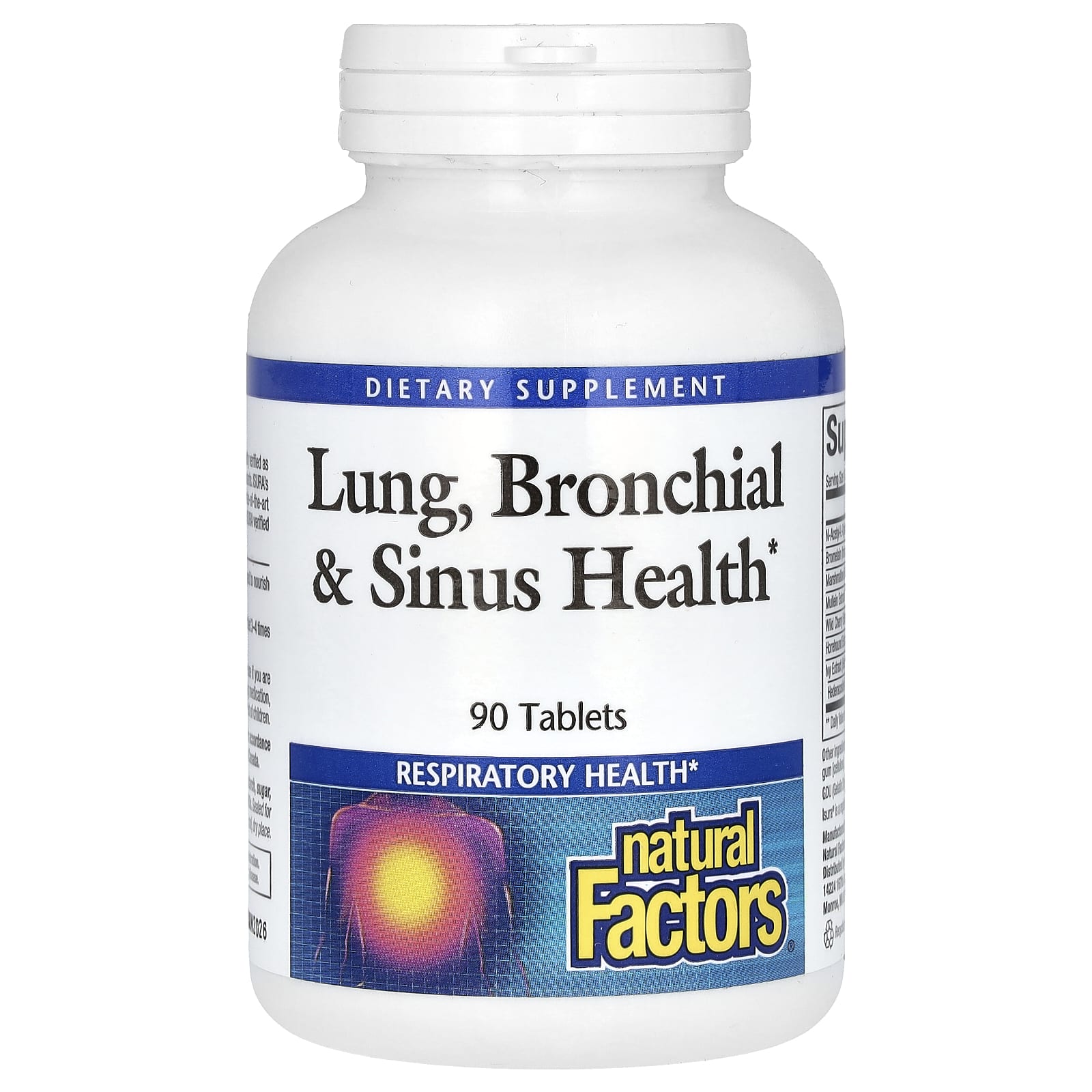 Natural Factors-Lung-Bronchial & Sinus Health-90 Tablets