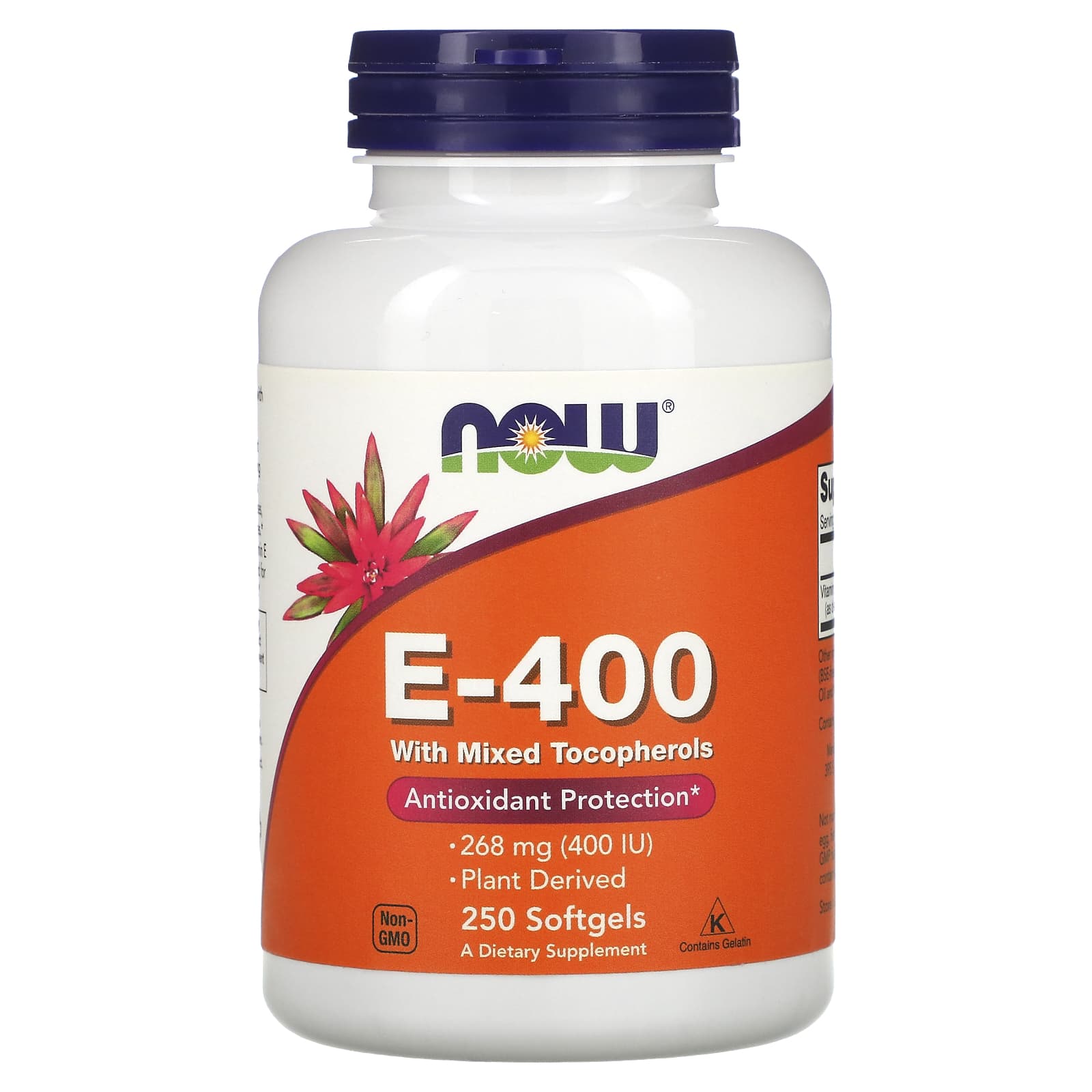 NOW Foods-E-400 with Mixed Tocopherols-268 mg (400 IU)-250 Softgels