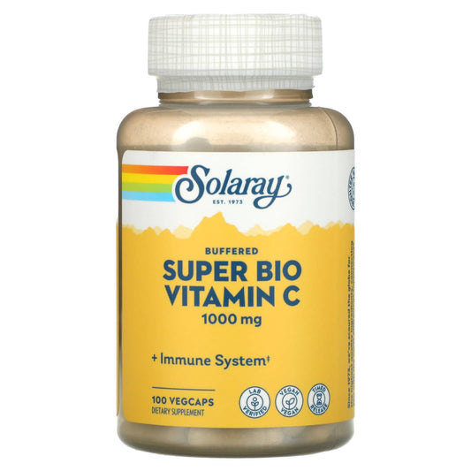 Solaray-Buffered Super Bio Vitamin C-1,000 mg-100 VegCaps (500 mg per Capsule)