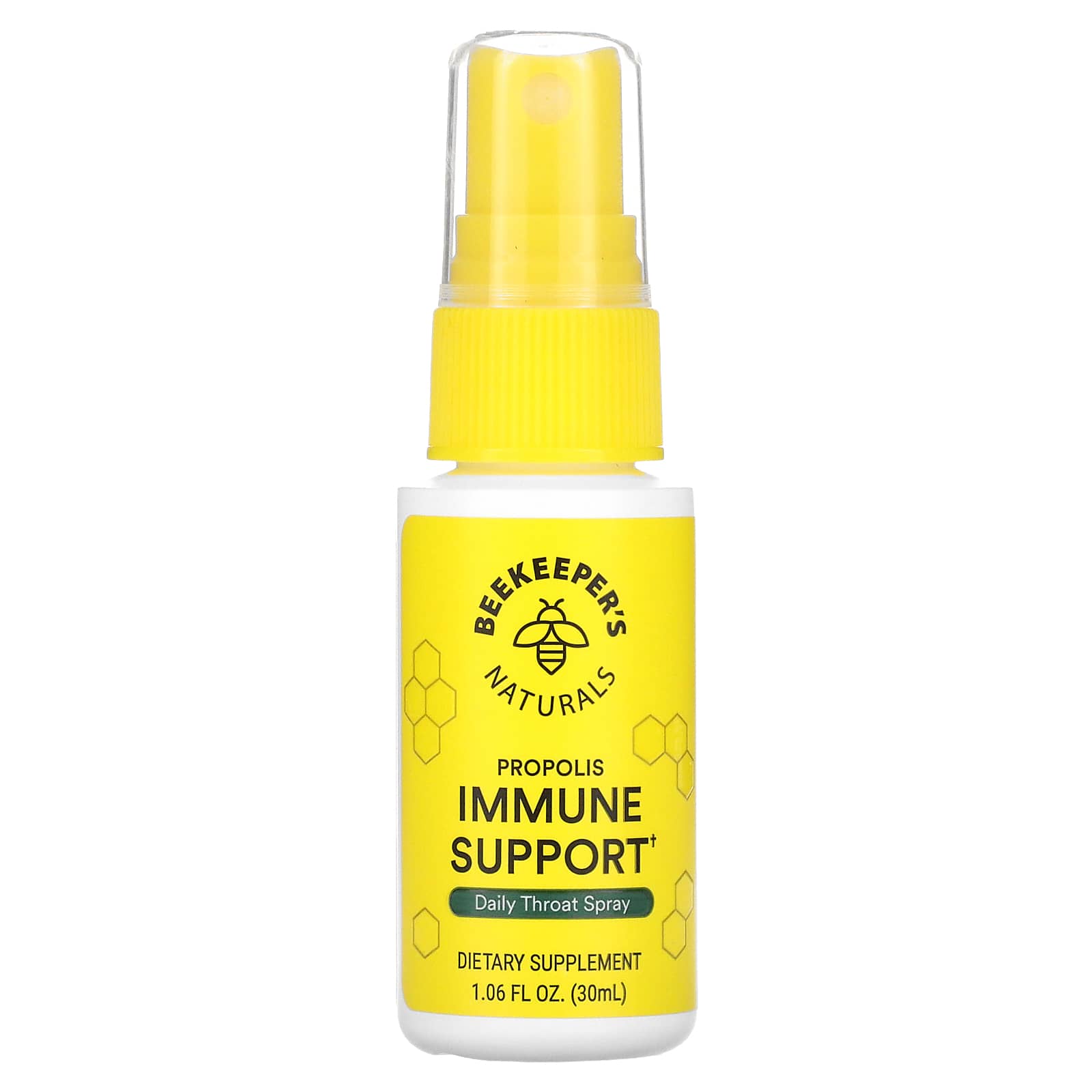 Beekeeper's Naturals-Propolis Immune Support-Daily Throat Spray-1.06 fl oz (30 ml)