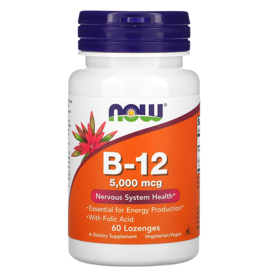 NOW Foods-B-12-5,000 mcg-60 Lozenges