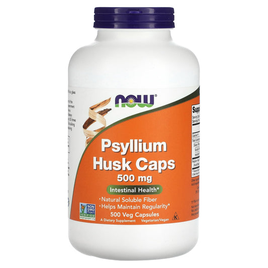 NOW Foods-Psyllium Husk Caps-500 mg-500 Veg Capsules