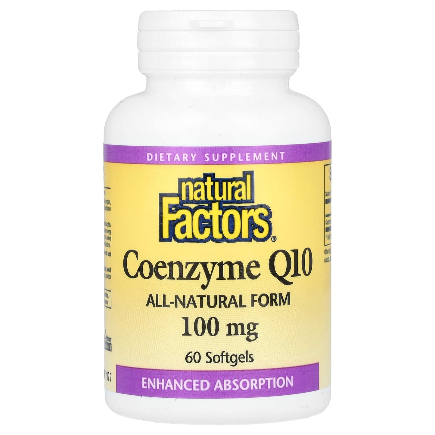 Natural Factors-Coenzyme Q10-100 mg-60 Softgels