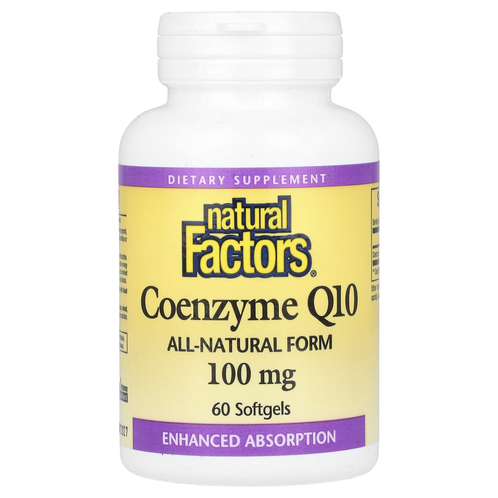 Natural Factors-Coenzyme Q10-100 mg-60 Softgels