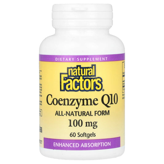 Natural Factors-Coenzyme Q10-100 mg-60 Softgels