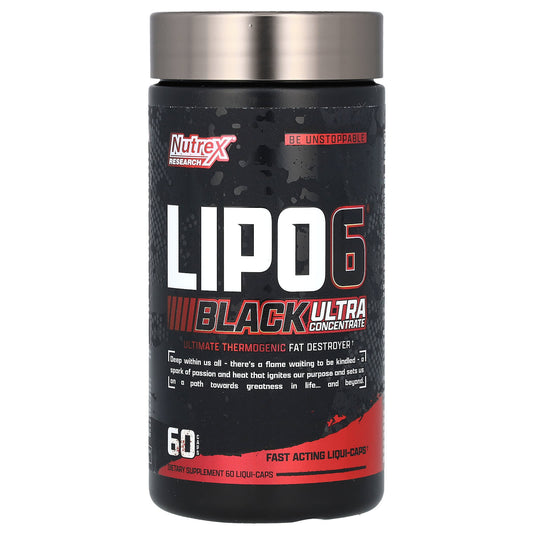 Nutrex Research-LIPO-6 Black-Ultra Concentrate-60 Liqui-Caps
