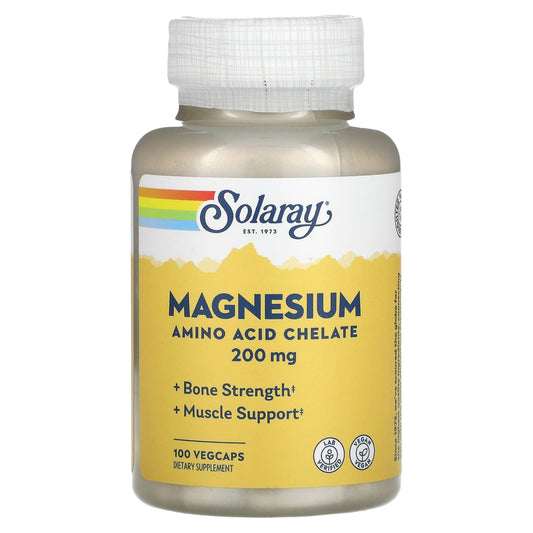 Solaray-Magnesium-200 mg-100 VegCaps