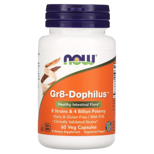 NOW Foods-Gr8-Dophilus-60 Veg Capsules