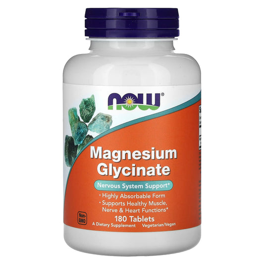 NOW Foods-Magnesium Glycinate-180 Tablets