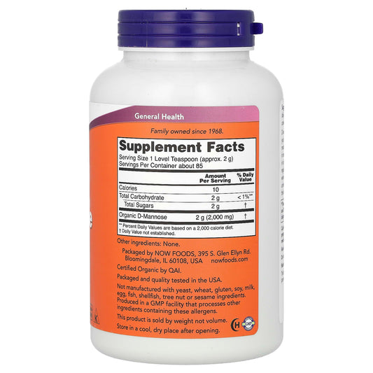 NOW Foods, D-Mannose Pure Powder, 6 oz (170 g)