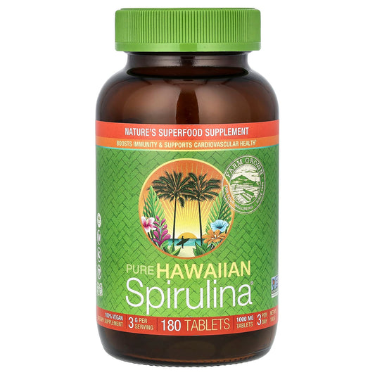 Nutrex Hawaii-Pure Hawaiian Spirulina-3 g-180 Tablets (1 g per Tablet)