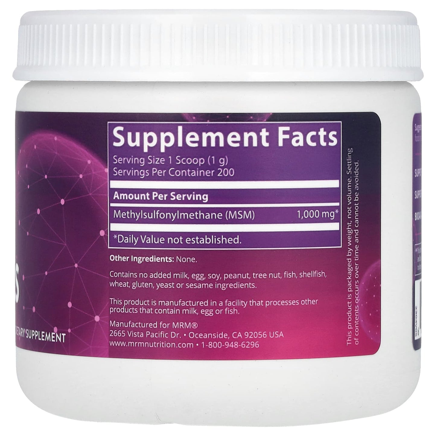 MRM Nutrition, MSM Crystals, 7.05 oz (200 g)