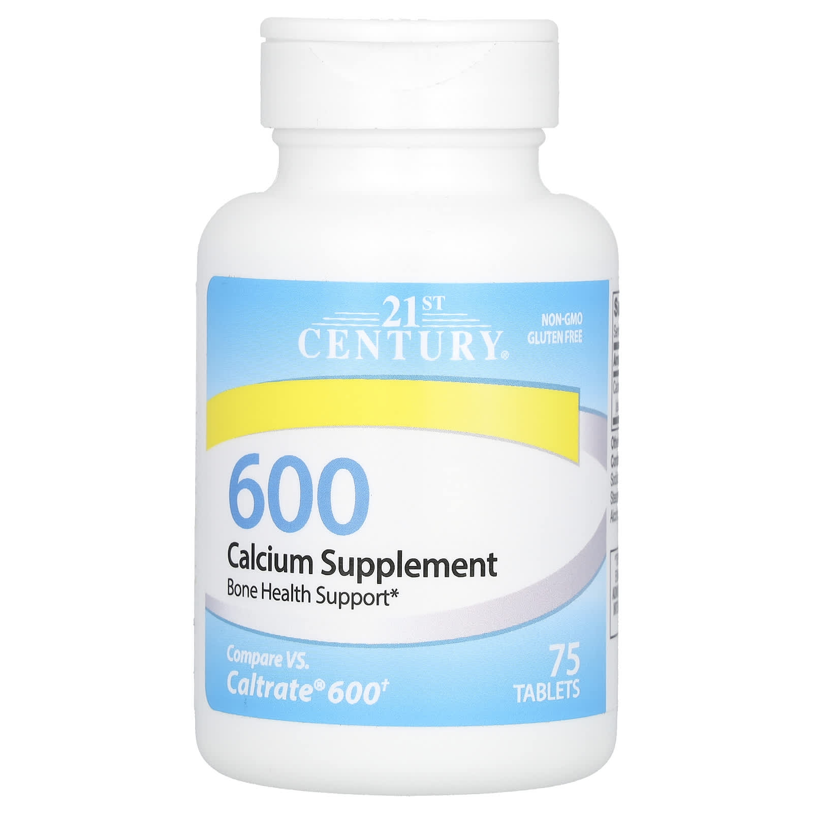 21st Century-Calcium Supplement 600-75 Tablets