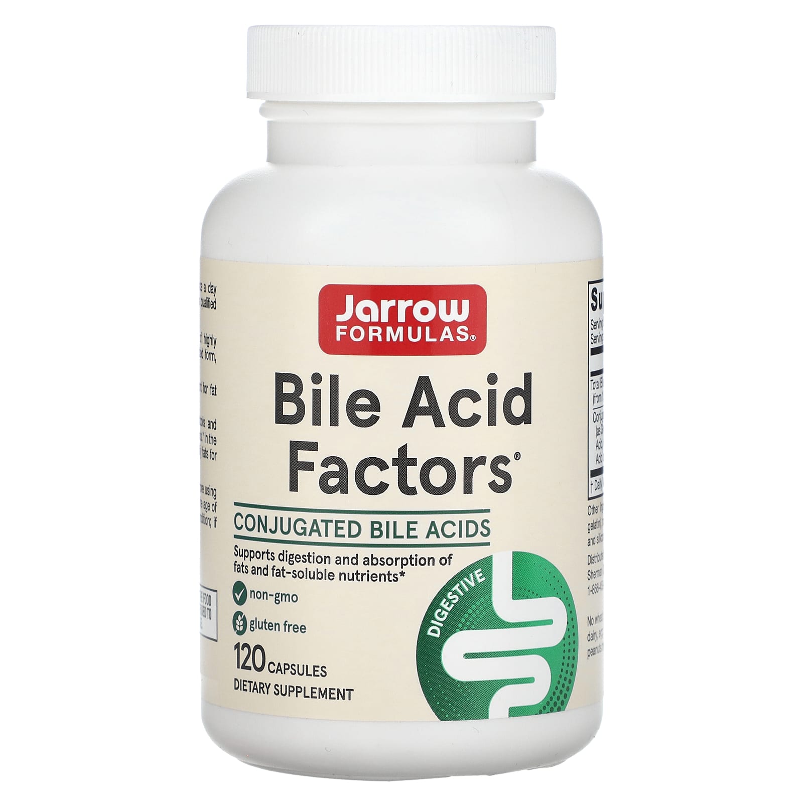 Jarrow Formulas-Bile Acid Factors-120 Capsules