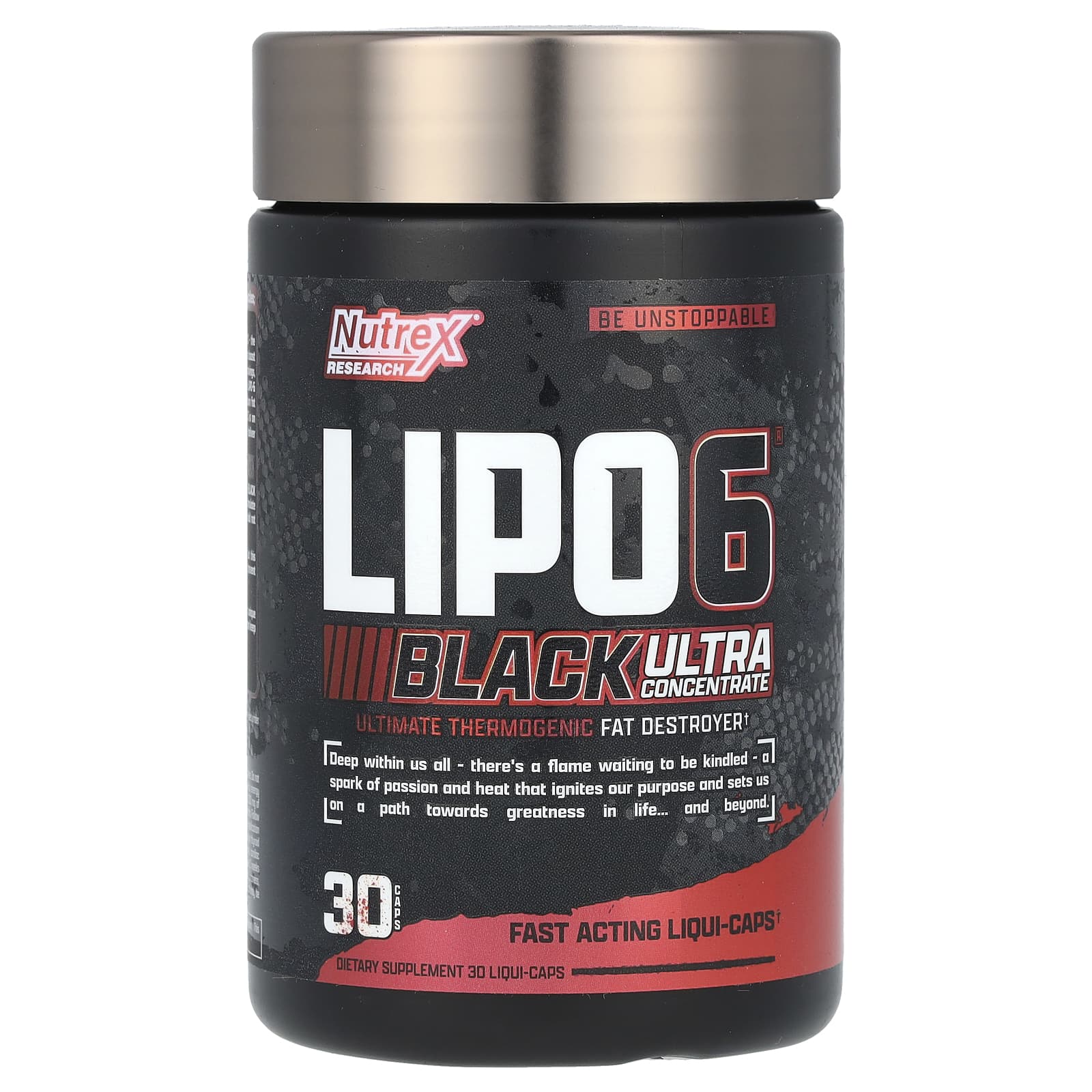 Nutrex Research-LIPO-6 Black-Ultra Concentrate-30 Liqui-Caps