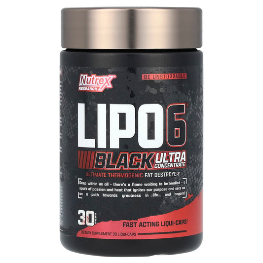 Nutrex Research-LIPO-6 Black-Ultra Concentrate-30 Liqui-Caps