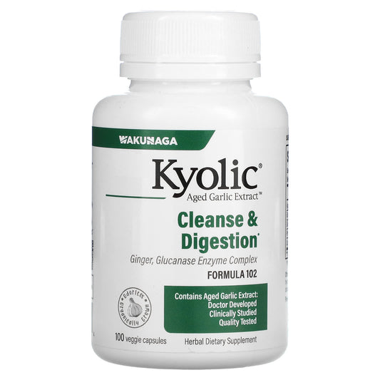 Kyolic-Aged Garlic Extract-Cleanse & Digestion Formula 102-100 Veggie Capsules