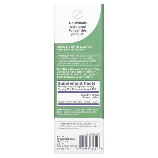 Life-flo, Liquid Iodine Plus, Natural Orange, 2 fl oz (59 ml)
