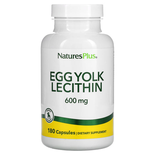 NaturesPlus-Egg Yolk Lecithin-600 mg-180 Capsules (300 mg per Capsule)
