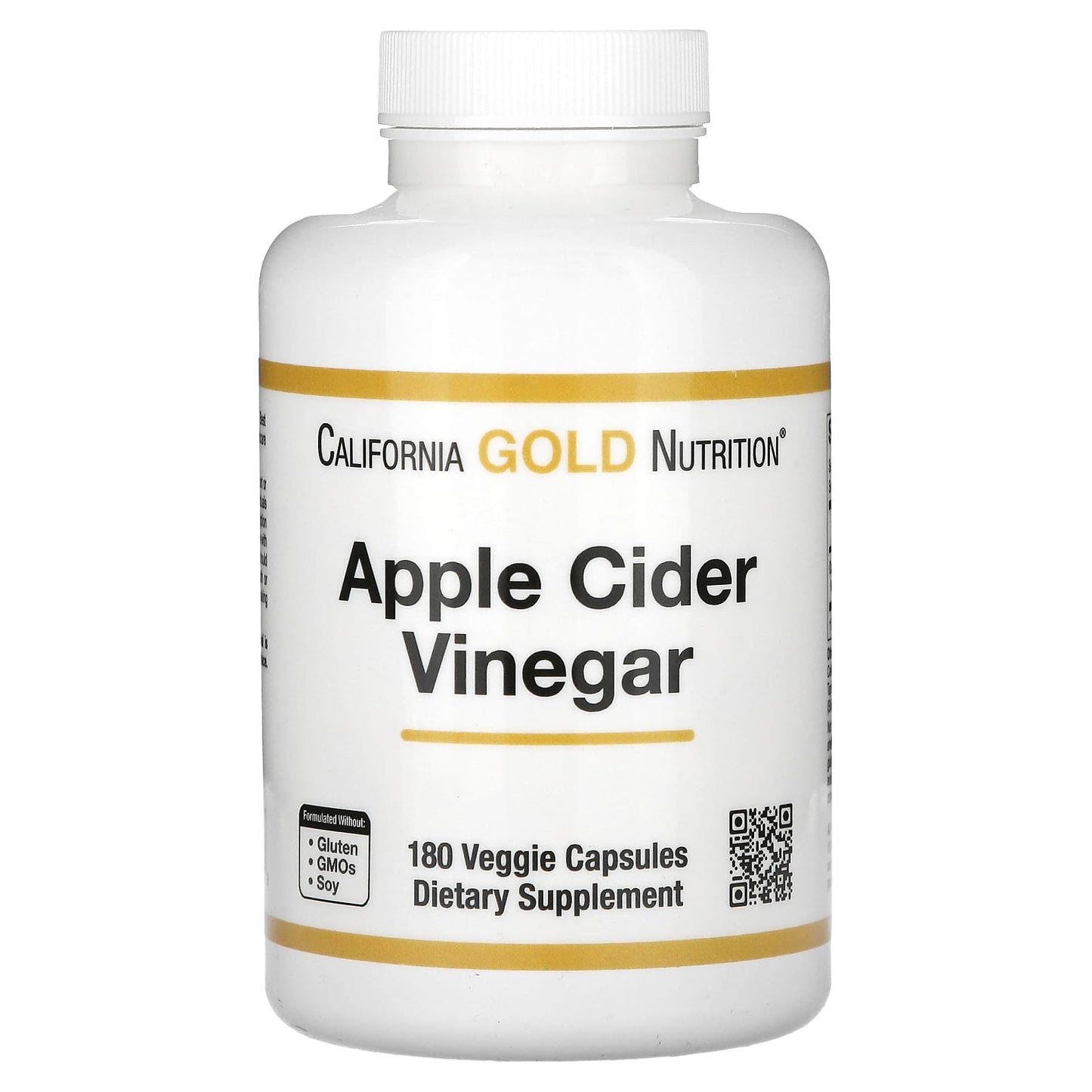 California Gold Nutrition-Apple Cider Vinegar-180 Veggie Capsules