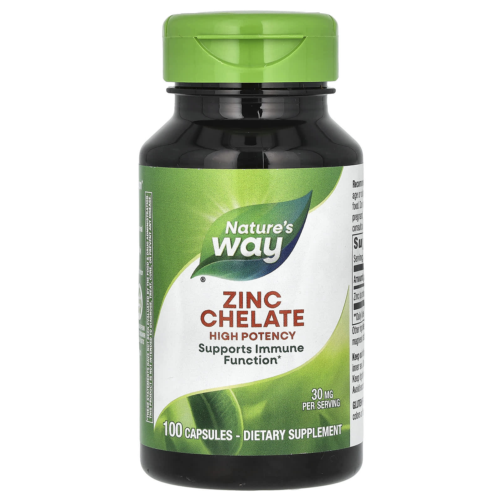 Nature's Way-Zinc Chelate-30 mg-100 Capsules