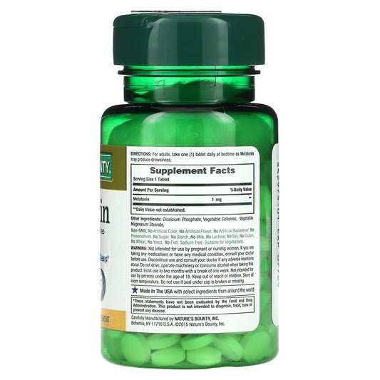 Nature's Bounty, Melatonin, 1 mg, 180 Tablets