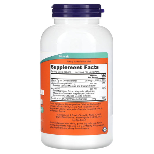 NOW Foods, Magnesium & Calcium, 250 Tablets