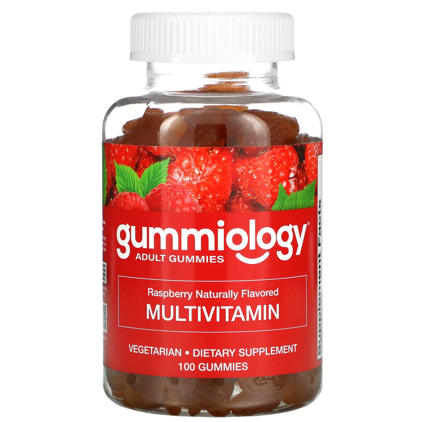 Gummiology-Adult Multivitamin Gummies-Natural Raspberry Flavor-100 Vegetarian Gummies