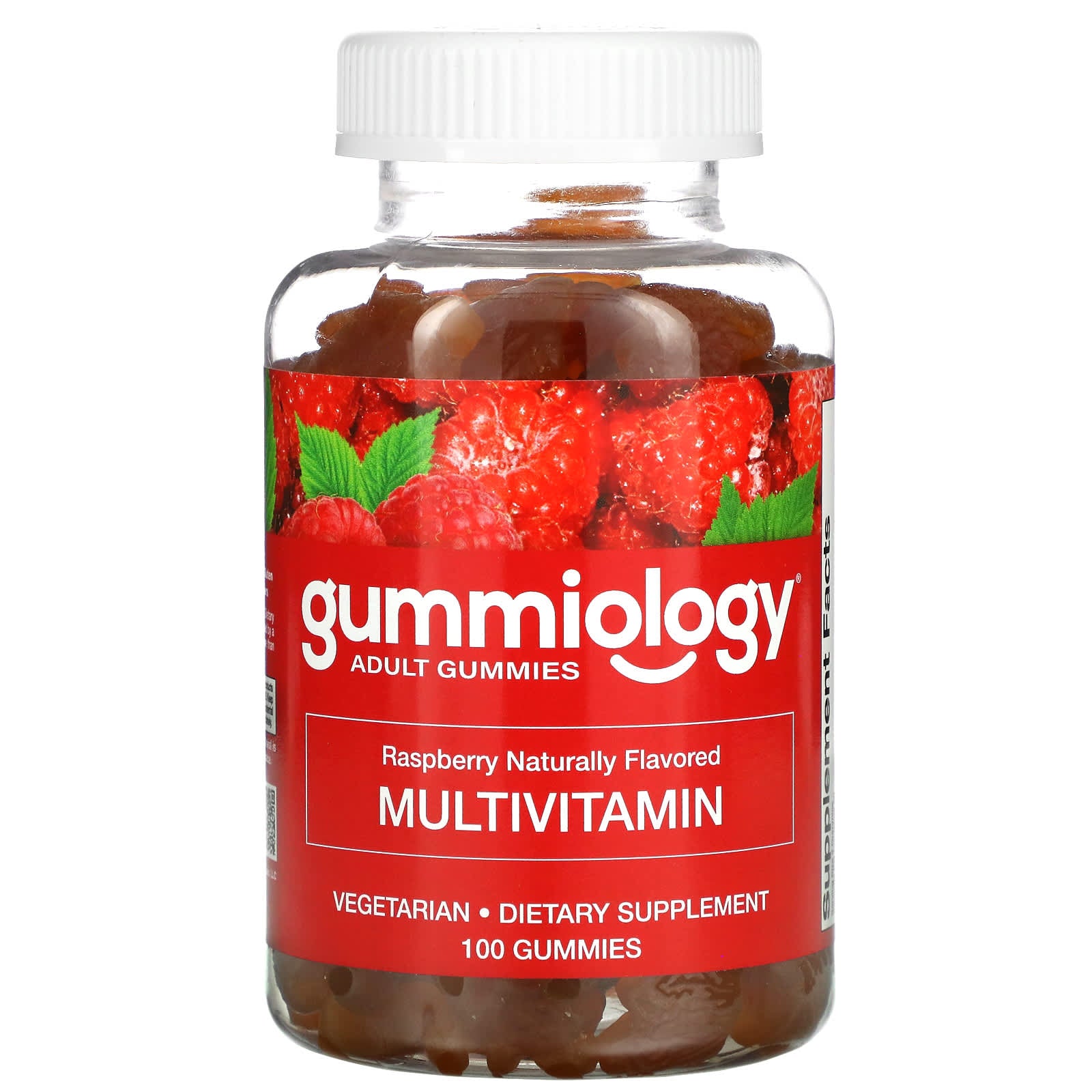 Gummiology-Adult Multivitamin Gummies-Natural Raspberry Flavor-100 Vegetarian Gummies