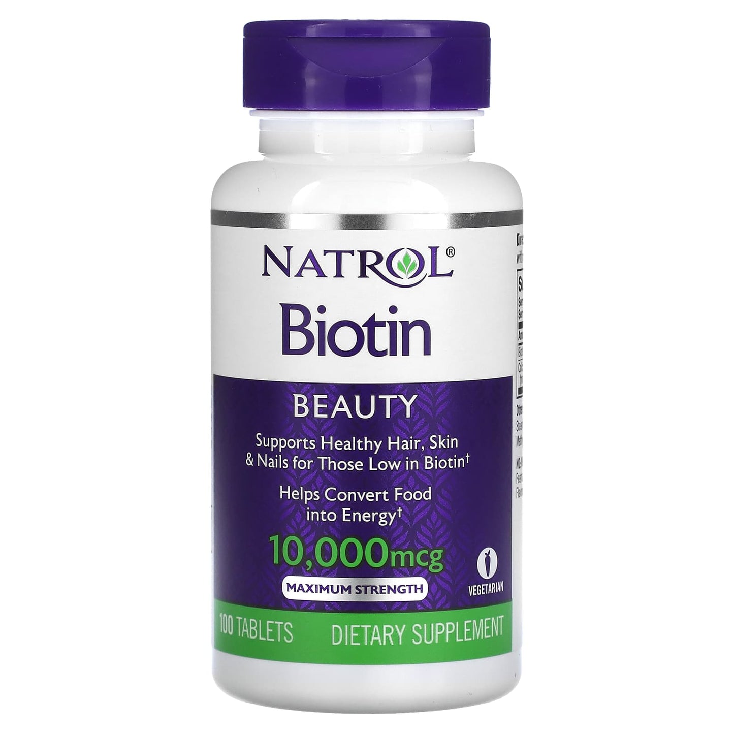 Natrol-Biotin-Maximum Strength-10,000 mcg-100 Tablets