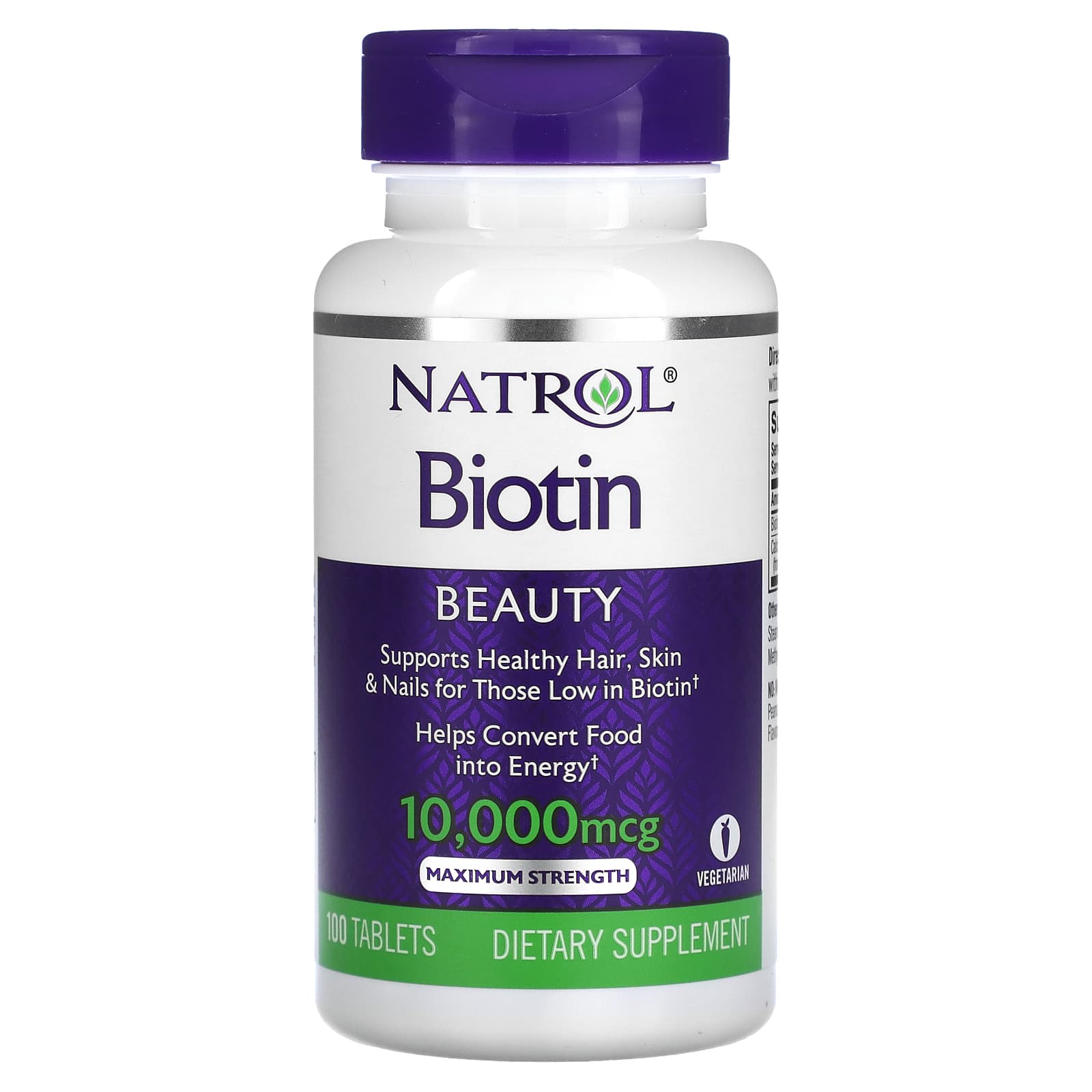 Natrol-Biotin-Maximum Strength-10,000 mcg-100 Tablets