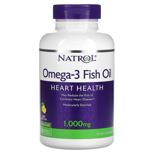 Natrol-Omega-3 Fish Oil-Lemon-1,000 mg-150 Softgels