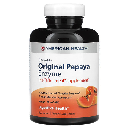 American Health-Original Chewable Papaya Enzyme-600 Tablets