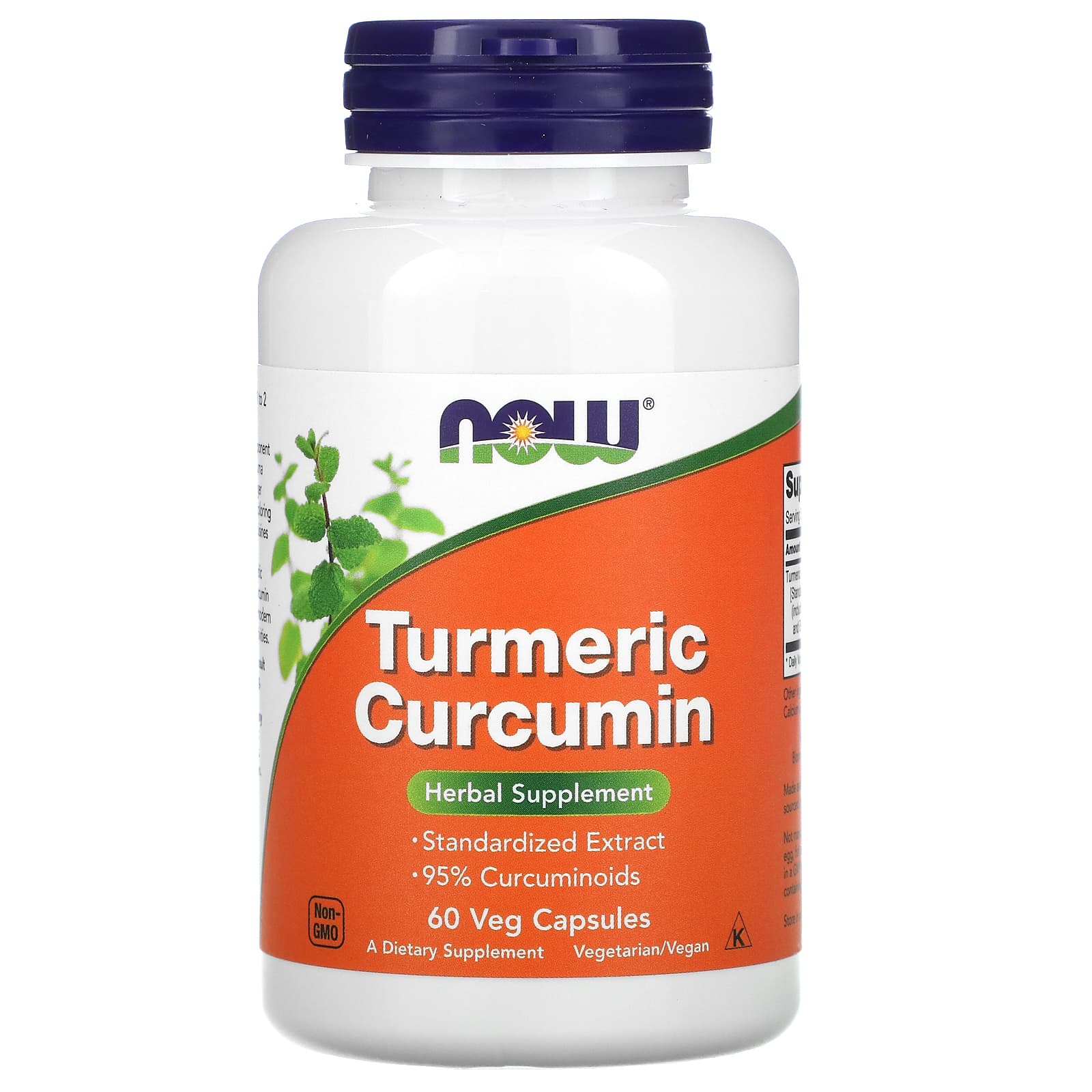 NOW Foods-Turmeric Curcumin-60 Veg Capsules