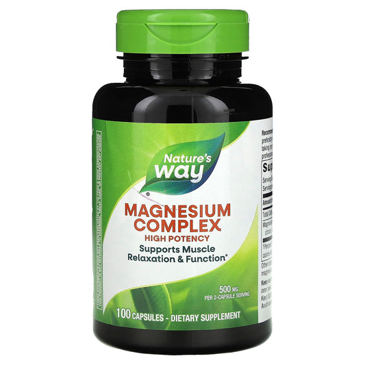 Nature's Way-Magnesium Complex-500 mg-100 Capsules (250 mg per Capsule)