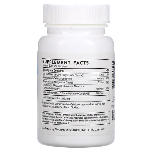 Thorne, Trace Minerals, 90 Capsules