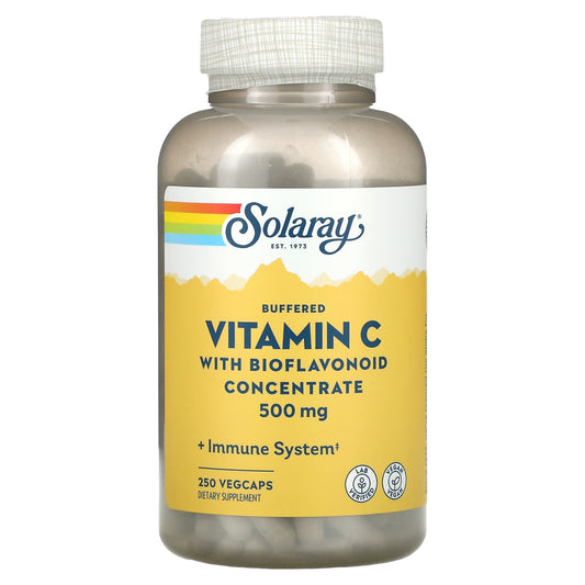 Solaray-Buffered Vitamin C with Bioflavonoid Concentrate-500 mg-250 VegCaps