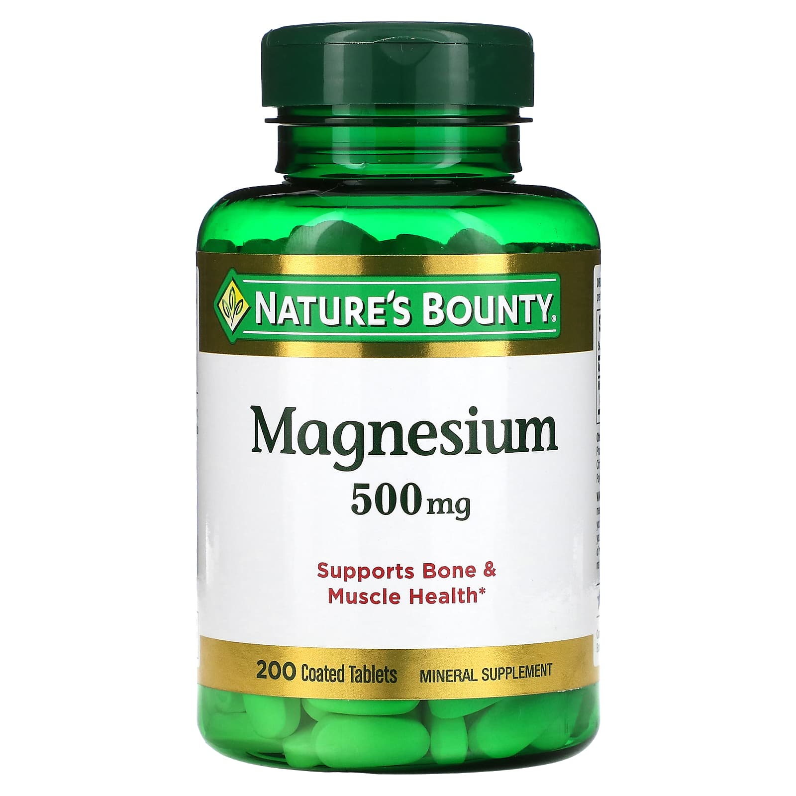 Nature's Bounty-Magnesium-500 mg-200 Coated Tablets