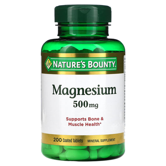 Nature's Bounty-Magnesium-500 mg-200 Coated Tablets