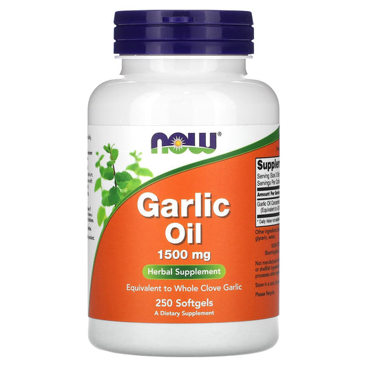 NOW Foods-Garlic Oil-1,500 mg-250 Softgels