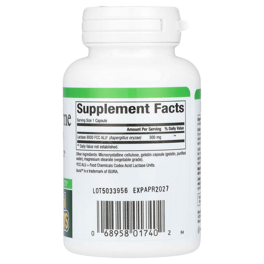 Natural Factors, Lactase Enzyme, 9,000 FCC ALU, 60 Capsules