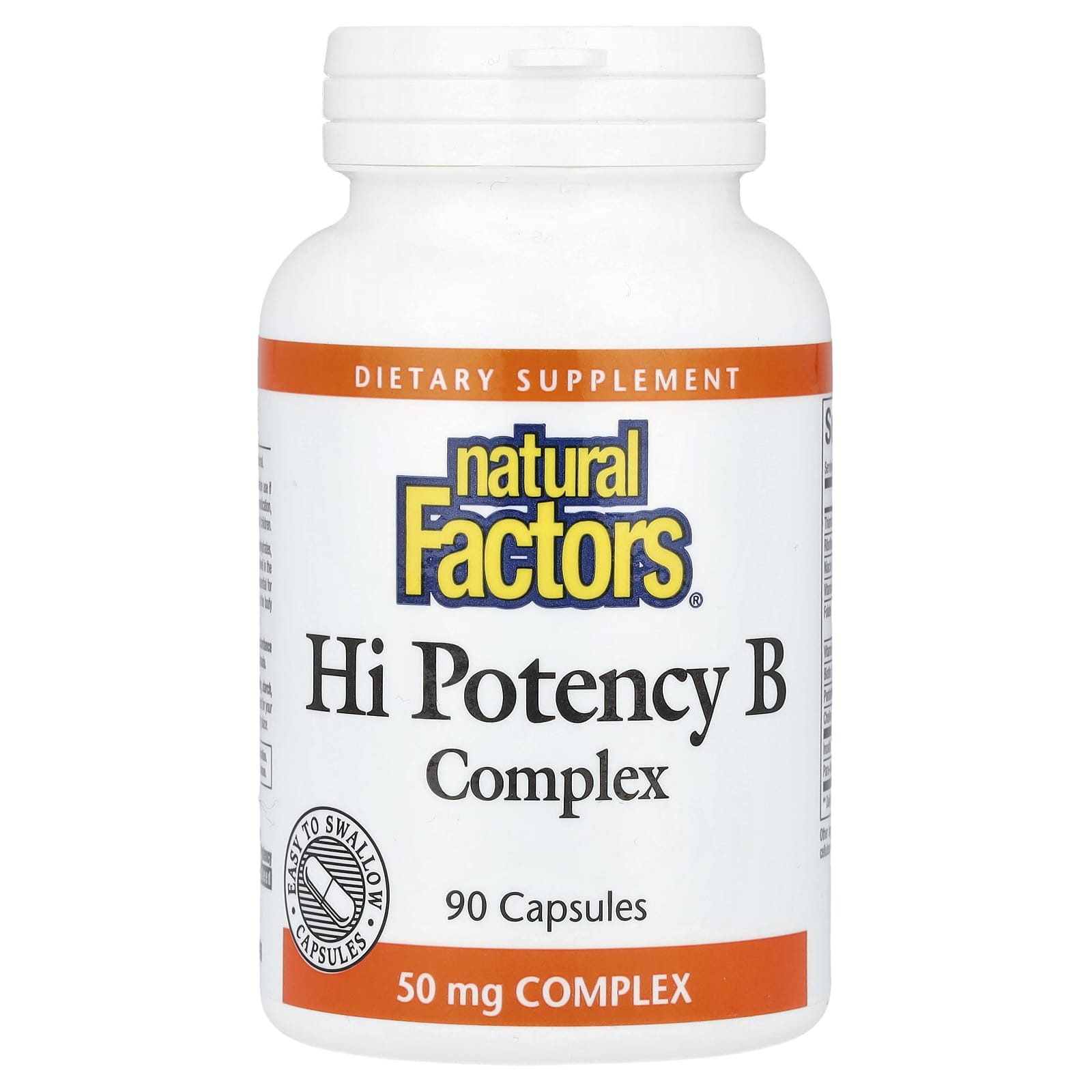 Natural Factors-Hi Potency B Complex-90 Capsules